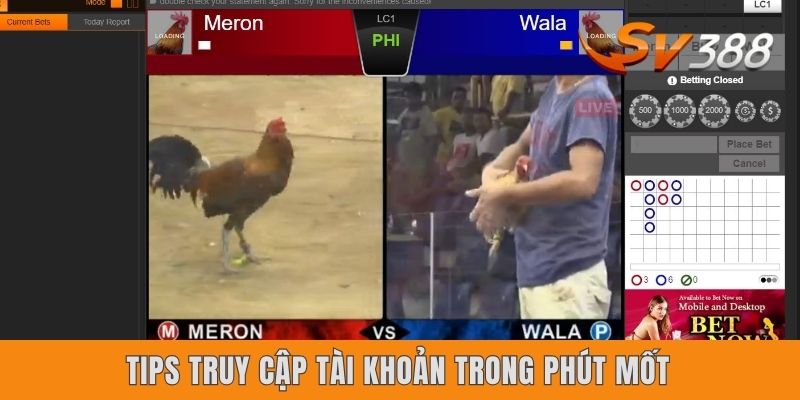 Tips truy cập tài khoản trong phút mốt